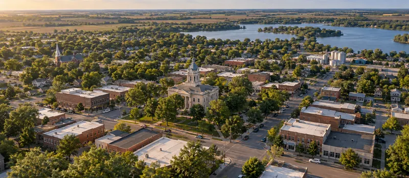 Aerial view of Hillsboro, IL