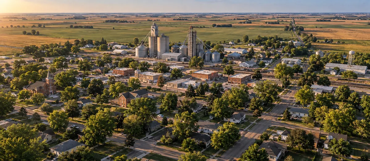 Aerial view of Nokomis, IL