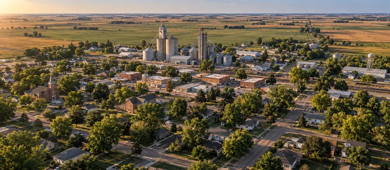 Aerial view of Nokomis, IL