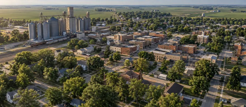 Aerial view of Pana, IL