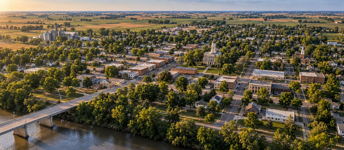 Aerial view of Vandalia, IL