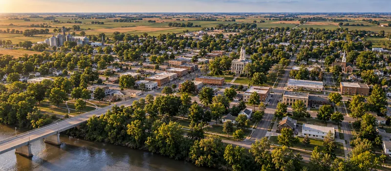 Aerial view of Vandalia, IL
