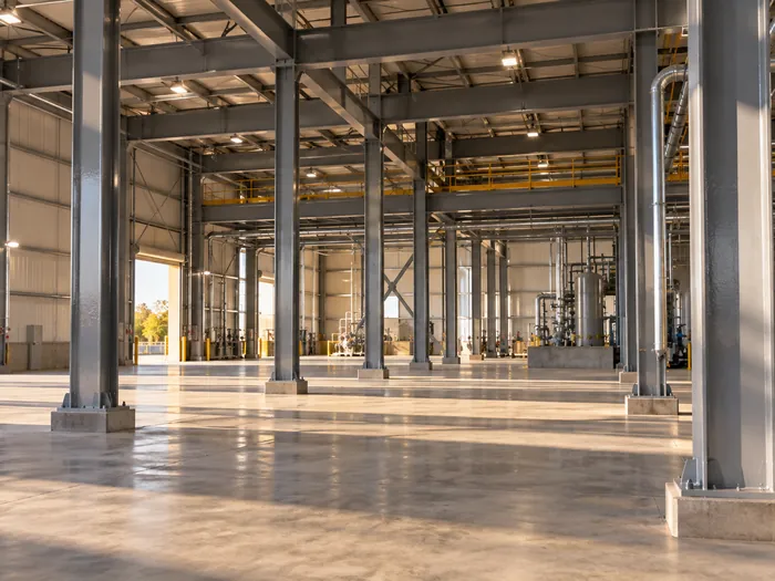 Marley Industrial Services commercial job, aerial view
